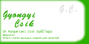 gyongyi csik business card